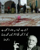 کرسی ہے تمہارا جنازہ تو نہیں کچھ کر نہیں سکتے تو اتر کیوں نہیں جاتے - ارتضیٰ نشاط